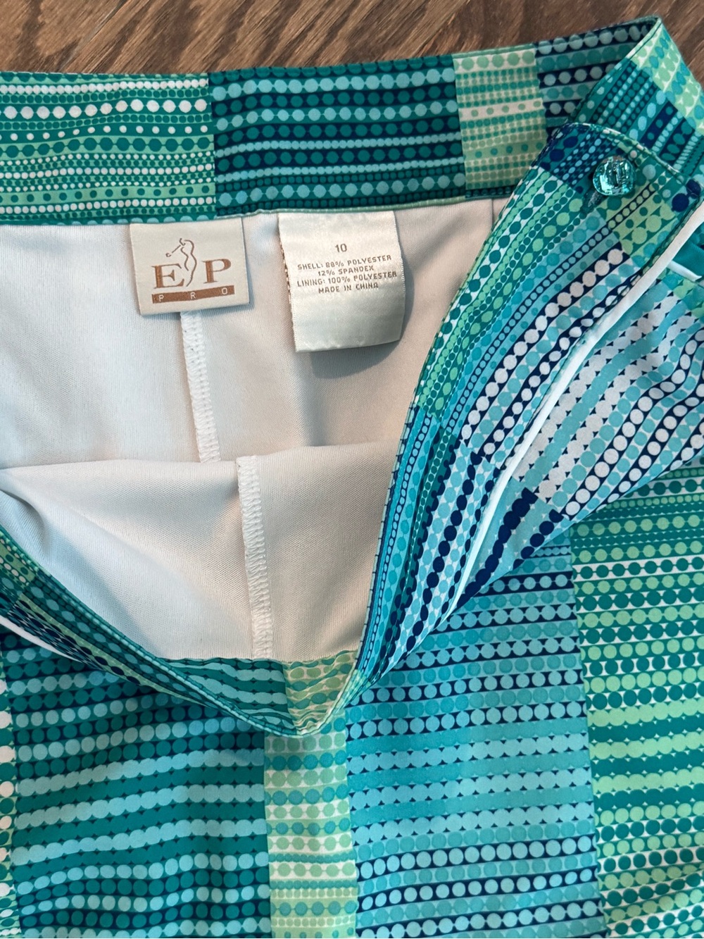 EP Pro Turquoise Patterned Skort - Picture 4 of 6